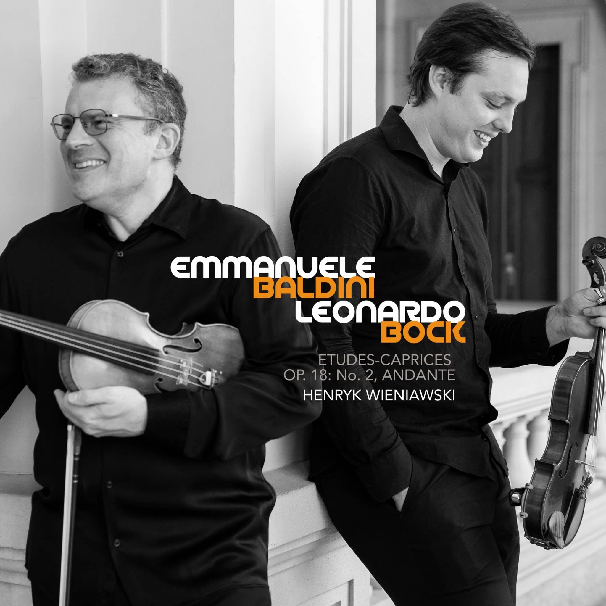 revistaprosaversoearte.com - Emmanuele Baldini e Leonardo Bock lançam single 'Wieniawski: Etudes-Caprices, Op. 18: No. 2, Andante'