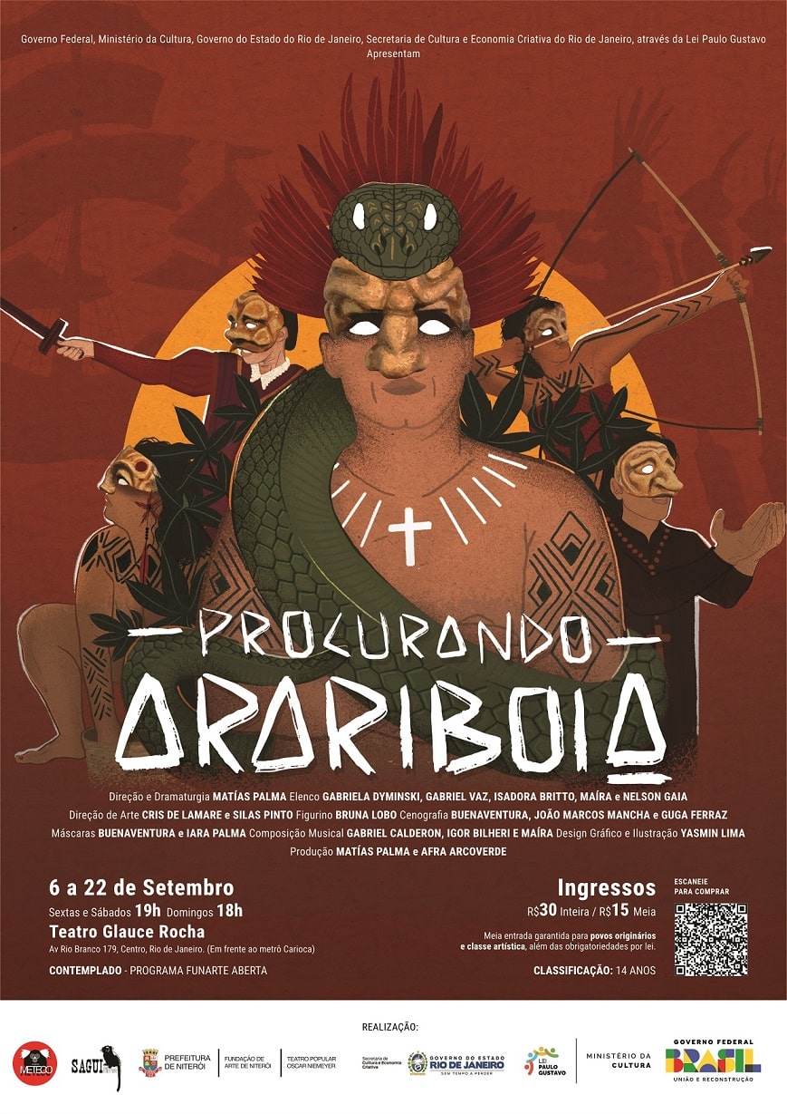 revistaprosaversoearte.com - Espetáculo 'Procurando Araribóia', do grupo Teatro Meteco estreia temporada no Teatro Glauce Rocha