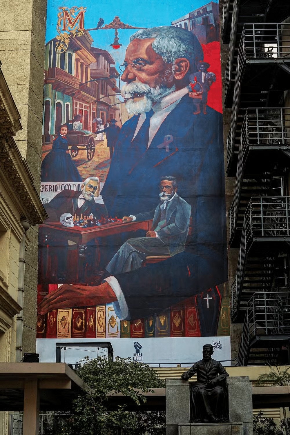 revistaprosaversoearte.com - Machado de Assis ganhou mural do projeto Negro Muro