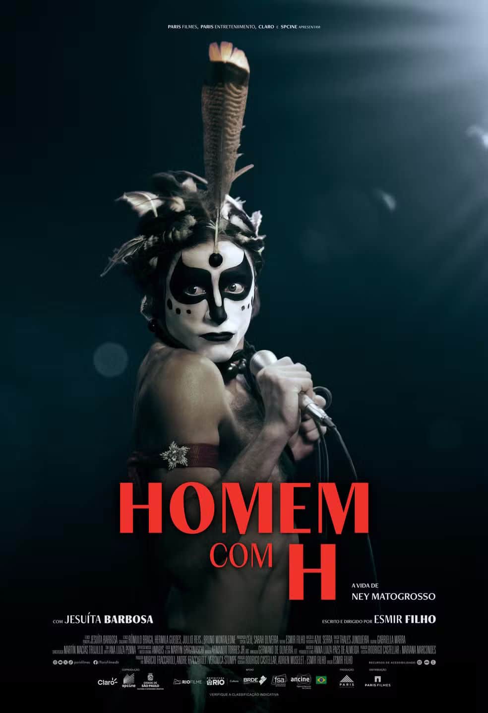 revistaprosaversoearte.com - 'Homem com H', cinebiografia de Ney Matogrosso com Jesuíta Barbosa, ganha pôster e trailer; veja aqui